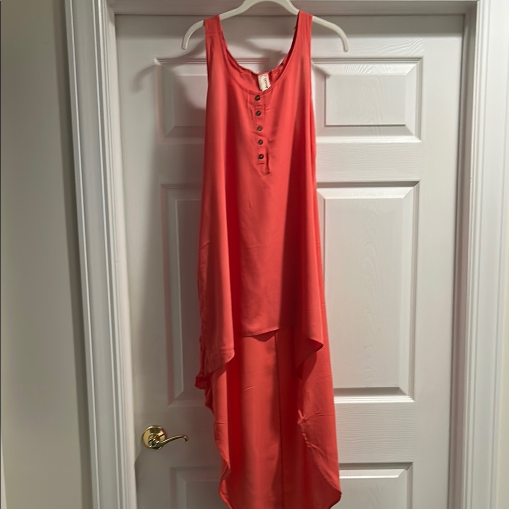 Swell Orange Halter Sundress High Low